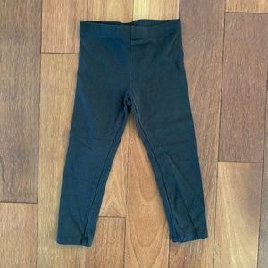 H&M Girls Dark Charcoal Grey Black Leggings 2T
